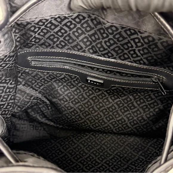 Rare Vintage BALLY Black Leather Drawstring Bucket Bag - Pristine Condition - Picture 9 of 15